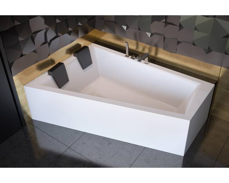 Акрилова ванна BESCO INTIMA SLIM 170х125 см. зліва