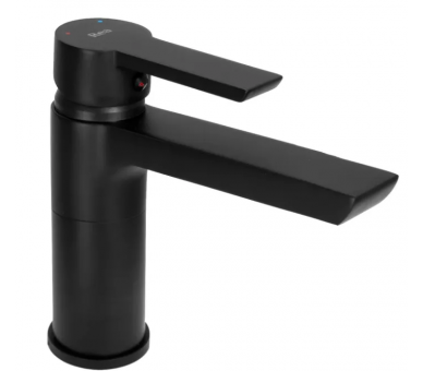 Кран для раковини (умивальник) REA ARGUS BLACK BLACK LOW