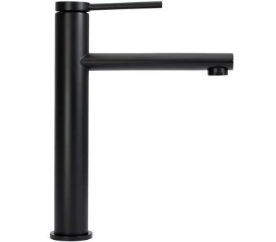 Смеситель для раковины (умывальника) REA OVAL BLACK черный высокий