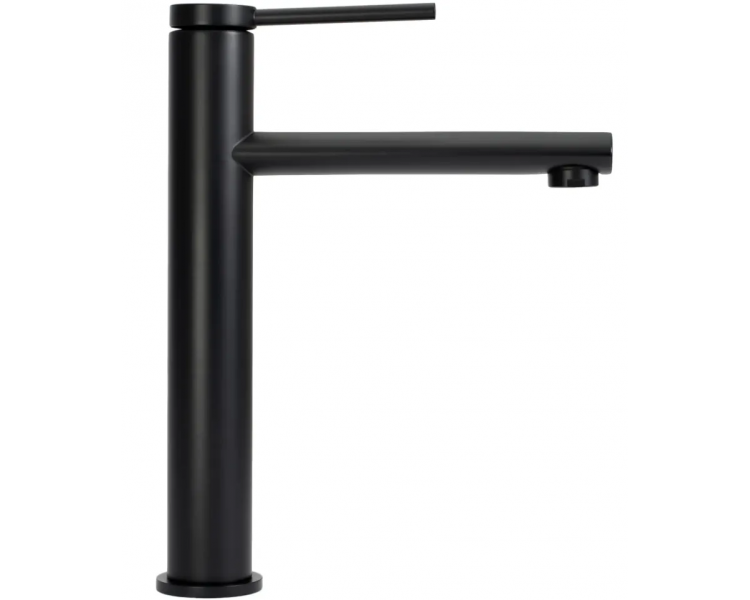 Смеситель для раковины (умывальника) REA OVAL BLACK черный высокий