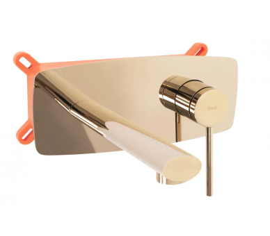 Смеситель для раковины (умывальника) REA OVAL GOLD + BOX скрытого монтажа