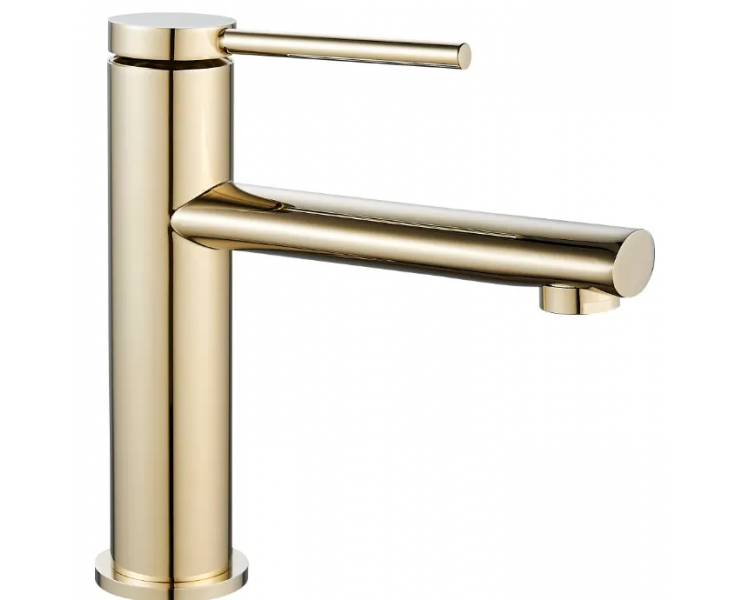 Змішувач для раковини (умивальник) REA OVAL GOLD Золотий низький