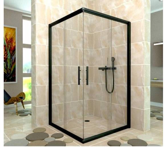 Душевая кабина AQUANIL INDIANA 80x80x190 см черный профиль