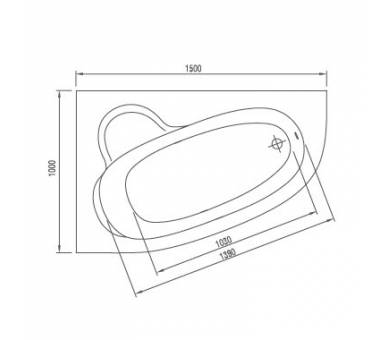 Акриловая ванна Redokss San Florence L/R 150x100
