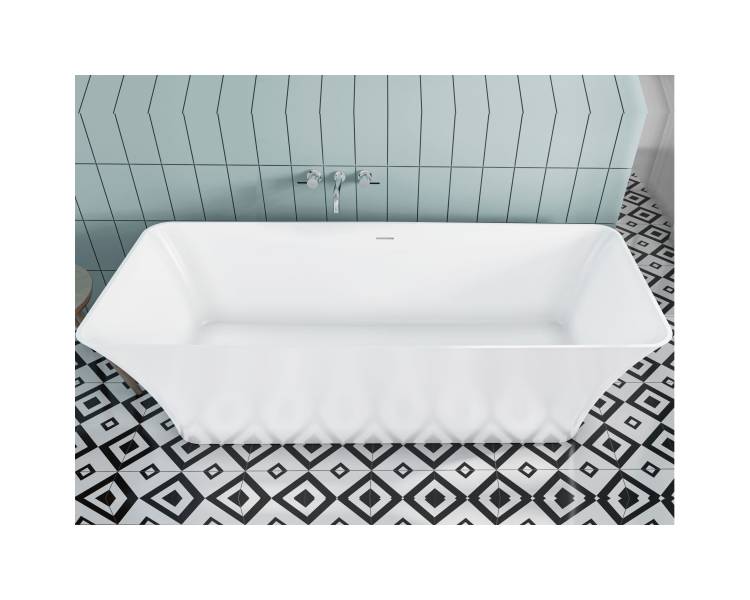 Ванна с искусственного камня Miraggio Bonita 180х75 белая