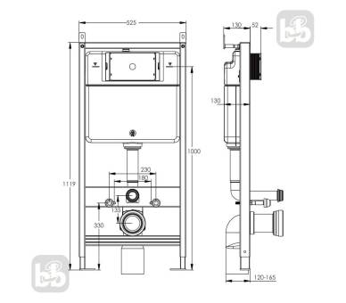 Комплект инсталляция с унитазом FIESTA Rimless, VOLLE MASTER EVO без клавиши