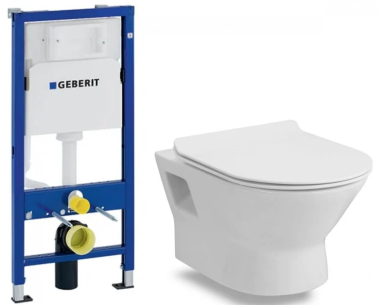Комплект инсталляция Geberit с унитазом FIESTA Rimless без клавиши