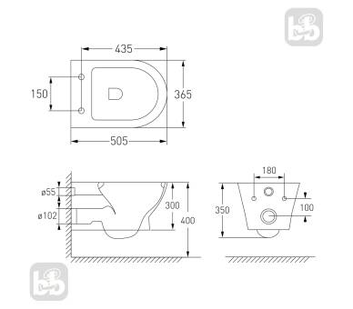 Комплект инсталляция Geberit с унитазом FIESTA Rimless без клавиши