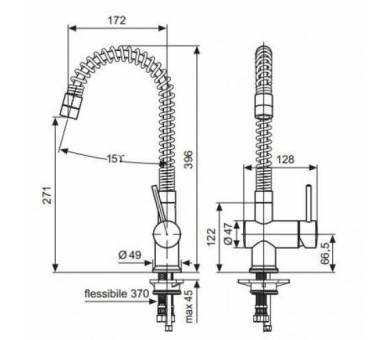 Кухонный смеситель на пружине Emmevi Piper 45510
