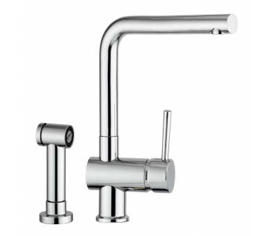 Смеситель кухонный сна 2 отверстия с лейкой Emmevi Piper