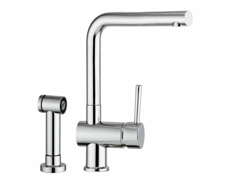 Смеситель кухонный сна 2 отверстия с лейкой Emmevi Piper 45067