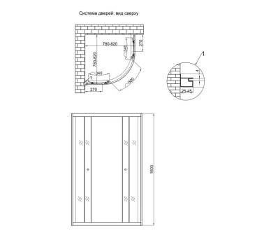 Душова кабіна Latwa SC80x80.SAT.MID.FR Frost 4 мм глибокий піддон