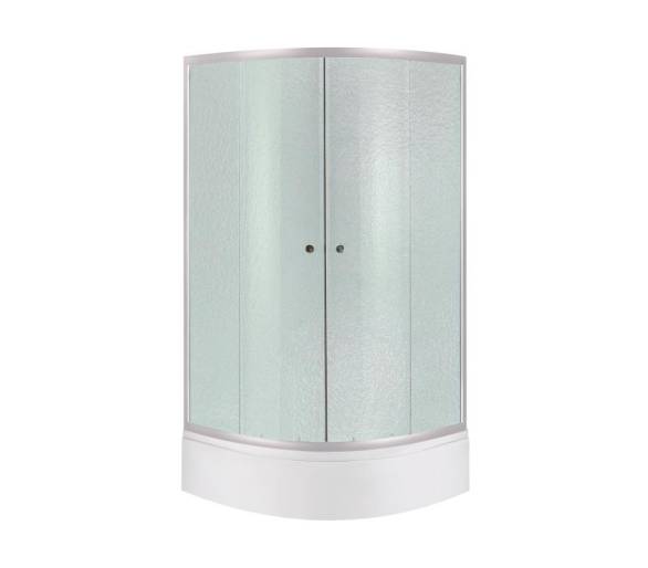 Душова кабіна Latwa SC80x80.SAT.MID.FR Frost 4 мм глибокий піддон