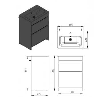 Тумба JUVENTA DETMOLD Dt-60 біла