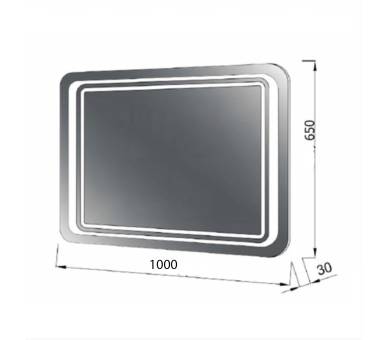 Дзеркало Duet Z-1000х650 LED + defoger
