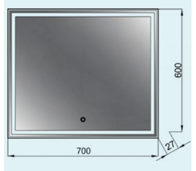 Зеркало Сицылия Z-700x600 LED touch control