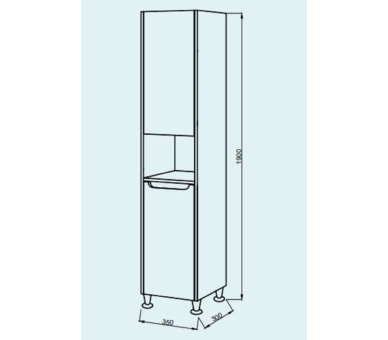 Пенал Valencia white ПН-35 L/R