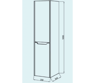 Пенал Valencia white ПП-35 L/R