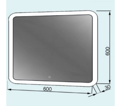 Зеркало Лион Z-600x600 LED touch control