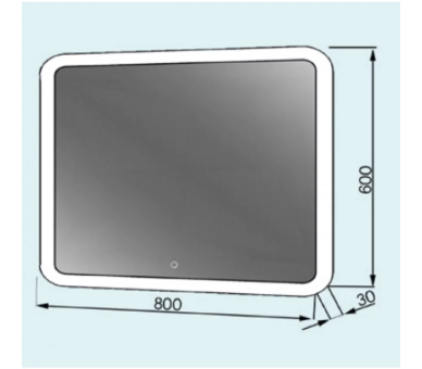 Зеркало Лион Z-800x600 LED touch control