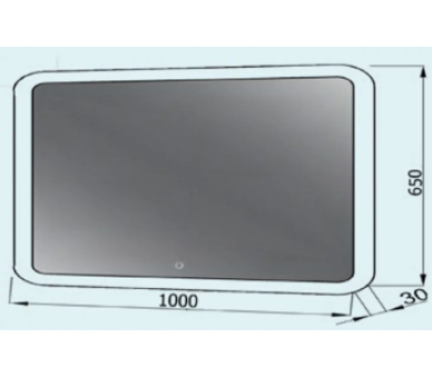 Дзеркало Ліон Z-1000x650 LED touch control