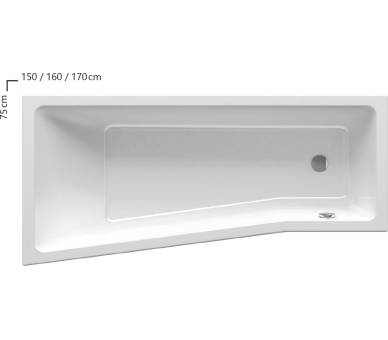 Акриловая ванна Ravak BEHAPPY II 150x75