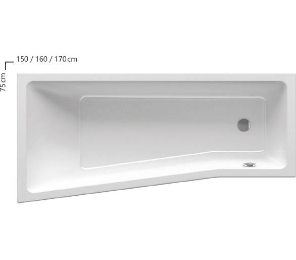 Акриловая ванна Ravak BEHAPPY II 150x75