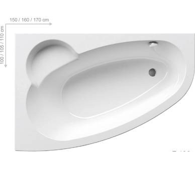 Акриловая ванна Ravak ASYMMETRIC 150x100 L/R