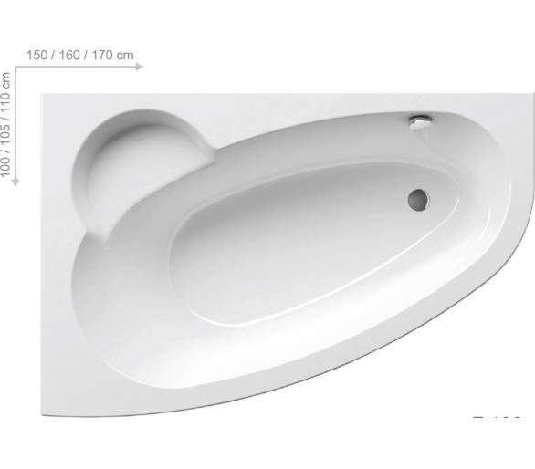 Акриловая ванна Ravak ASYMMETRIC 150x100 L/R
