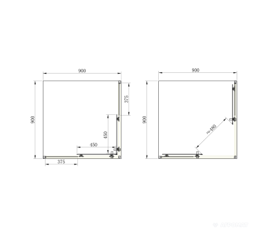 Душевая кабина Primera FRAME 90x90 раздвижная