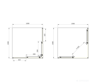 Душова кабіна Primera FRAME 100x100 розсувна
