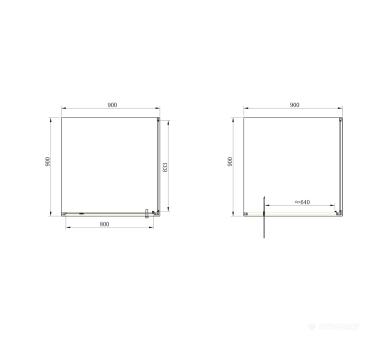 Душова кабіна розпашна Primera FRAME 900x900