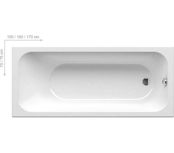 Акриловая ванна Chrome Slim