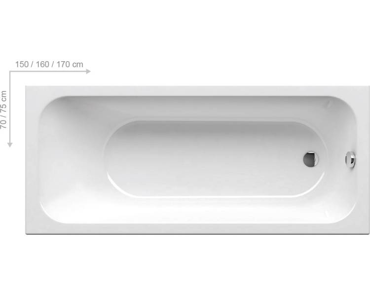 Акриловая ванна Chrome Slim