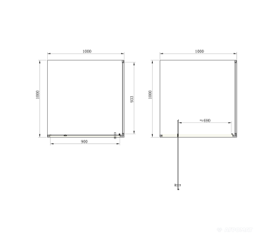 Душевая кабина распашная Primera FRAME 90x90