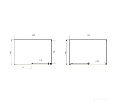 Душевая кабина распашная Primera FRAME 120x80