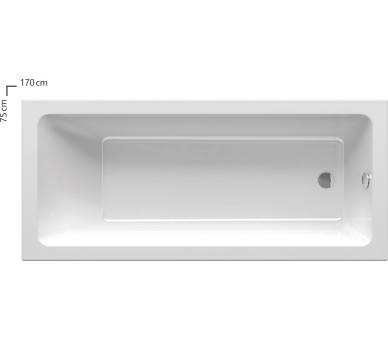 Акриловая прямоугольная ванна Ravak 10° Slim 170x75