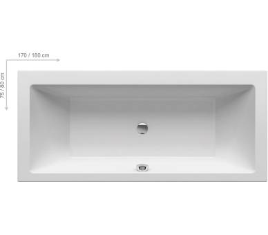 Акрилова прямокутна ванна Ravak FORMY SLIM 01 170x75