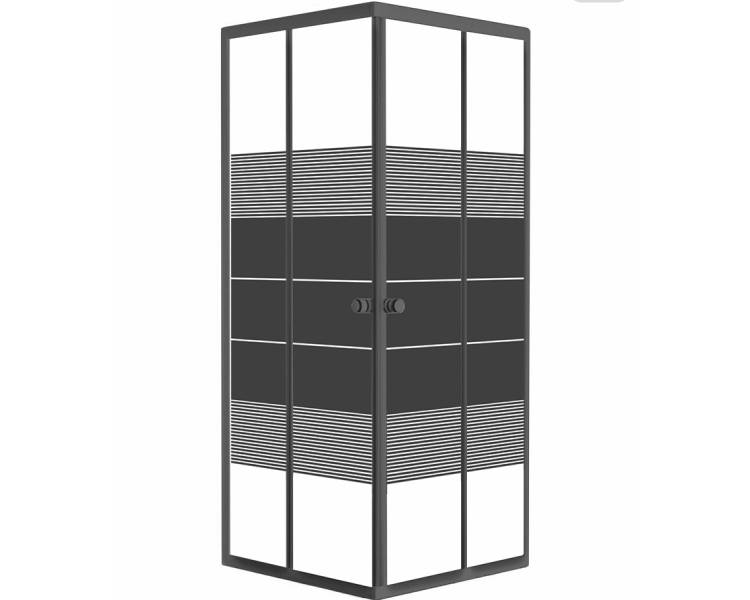 Душова кабина квадратна BLACK VELUM 90x90x180 см.