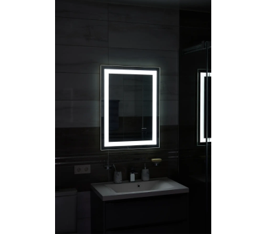 Зеркало с LED подсветкой в ванную комнату прямоугольное MR-1 Global Glass