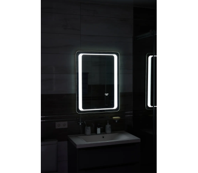 Зеркало с LED подсветкой в ванную комнату прямоугольное MR-2 Global Glass