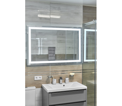 Дзеркало з LED підсвіткой в ванну кімнату прямокутне MR-5 Global Glass