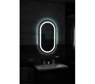 Дзеркало з LED підсвіткой в ванну кімнату прямокутне MR-6 Global Glass