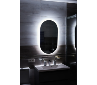 Дзеркало з LED підсвіткой в ванну кімнату прямокутне MR-7 Global Glass