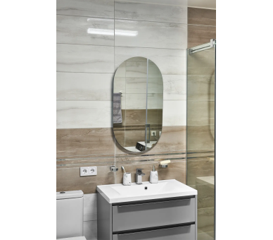 Дзеркало з LED підсвіткой в ванну кімнату прямокутне MR-7 Global Glass