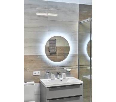 Зеркало с LED подсветкой в ванную комнату прямоугольное MR-8 Global Glass