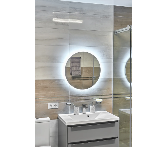 Зеркало с LED подсветкой в ванную комнату прямоугольное MR-8 Global Glass