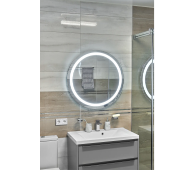Дзеркало з LED підсвіткой в ванну кімнату прямокутне MR-9 Global Glass