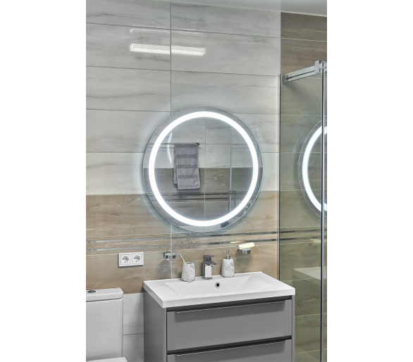 Зеркало с LED подсветкой в ванную комнату прямоугольное MR-9 Global Glass