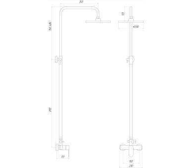 Душова система TOPAZ BARTS TB 07702-H36